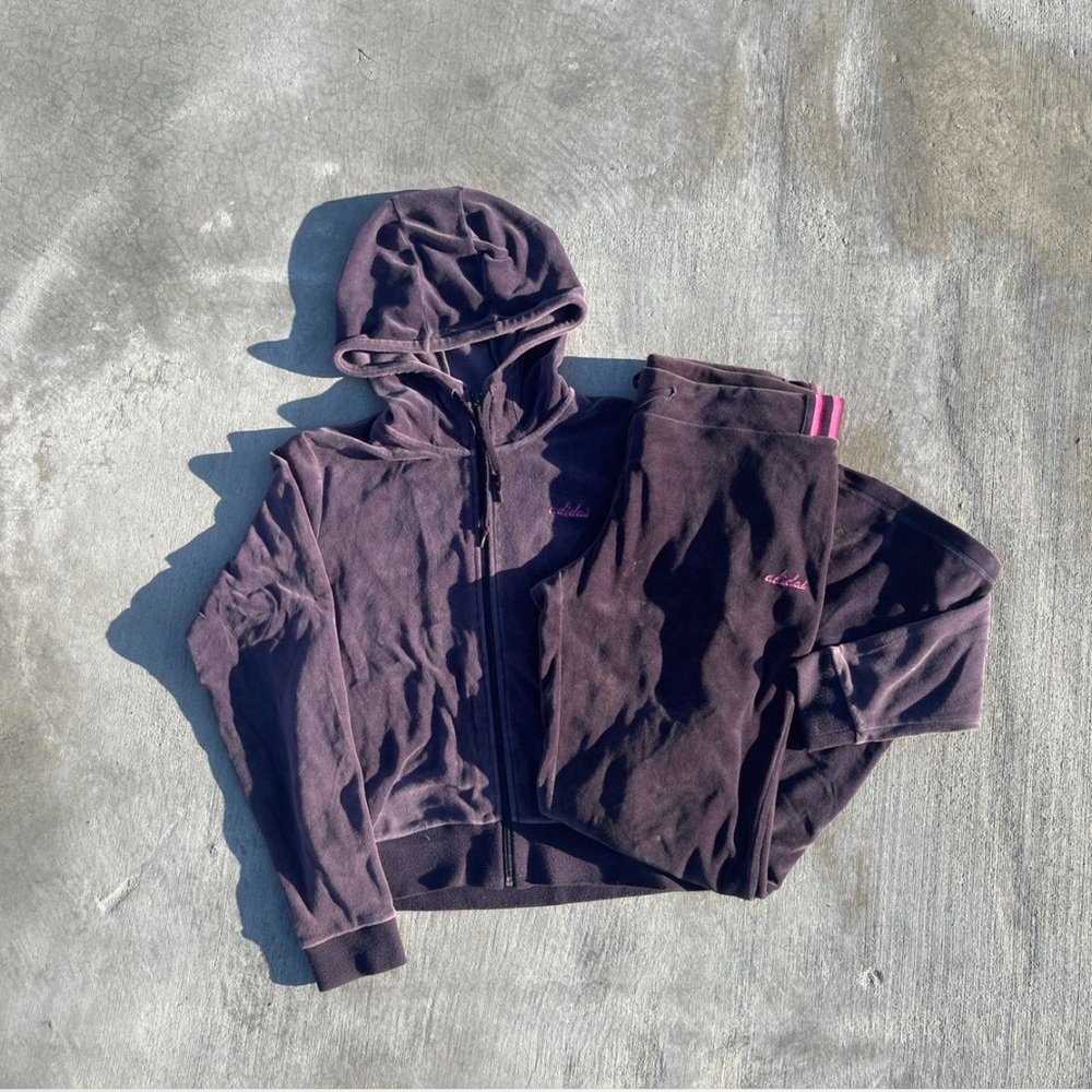 Adidas Dark Purple Tracksuit Set